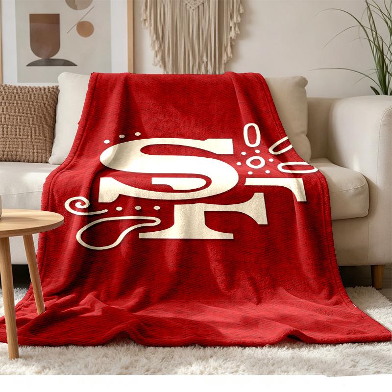 San Francisco 49ers Soft and comfortable flannel Suitable for sofas living rooms outdoor camping travel and also makes a great anniversary gif