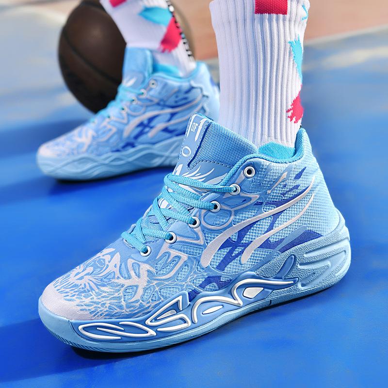 

Летние высокие баскетбольные кроссовки для мужчин, подростков, практичные, износостойкие, удобные и дышащие спортивные кроссовки 39