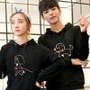 JUTAOPIN Sweatshirt Matching Family Boyfriend Matching Matching Matching Day Sports Matching Men's Couple's Hoodie, Outfit, Gift, Women's Hoodie,