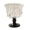 yangyizhi Vintage Glass Dessert Cup, Embossed Ice Cream Bowl, Thickened Footed Sundae Bowls for Cream, Yogurt, Parfait, Trifle, Fruit, Party Serving