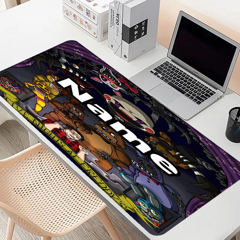 Özel İsimli Kişiselleştirilmiş Five Nights at Freddy's Desenli Mouse Pad, Dizüstü Bilgisayar Masa Matı, Ev için Dekoratif Masa Matı Klavye Altlığı Hediye