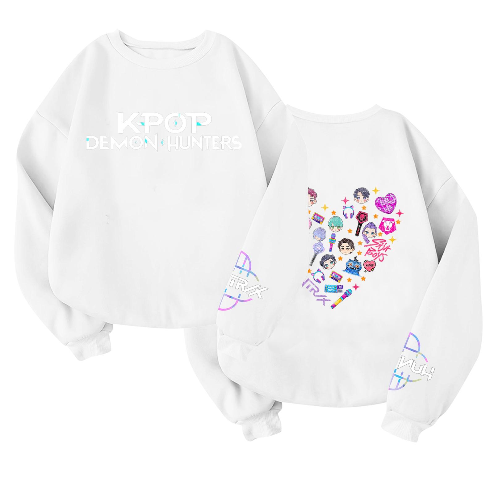 

Детский модный легкий пуловер с длинным рукавом и круглым вырезом с карманами, пуловер с принтом 160 белый