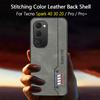Stitching Color Retro Matte Leather Case For Tecno Spark 40 30 20 Pro Plus Pro+ 30C Full Cover Camera Protector Anti Slide Shell