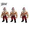 Christmas Desk Decorations 3D Printed Fitness Santa Claus Figurine Muscular Statue Funny Secret Office Presents Creative Sports Figure Desktop