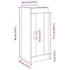 Wall Mounted Cabinet Black Oak Effect 34.5 x 34 x 90 cm