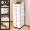 Gap Narrow Edge Multi-Layer Movable Storage Cabinet with Drawer for Kitchen, Available in 18/25/30cm Sizes
