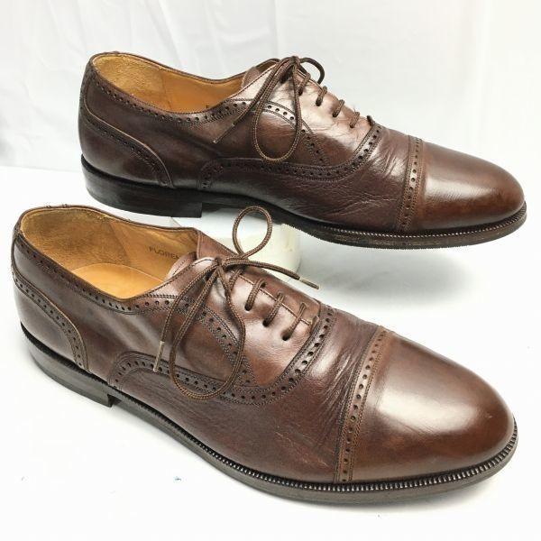 

Vintage Mezlan Semi Brogue Cap Toe Business Shoes Brown Size 8W / 26.0cm(USED)