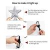 Christmas Tree Topper Projector Gold Star with Highlight LED Rotating Snowflakes and Santa Claus Projector Xmas Tree Top Decore