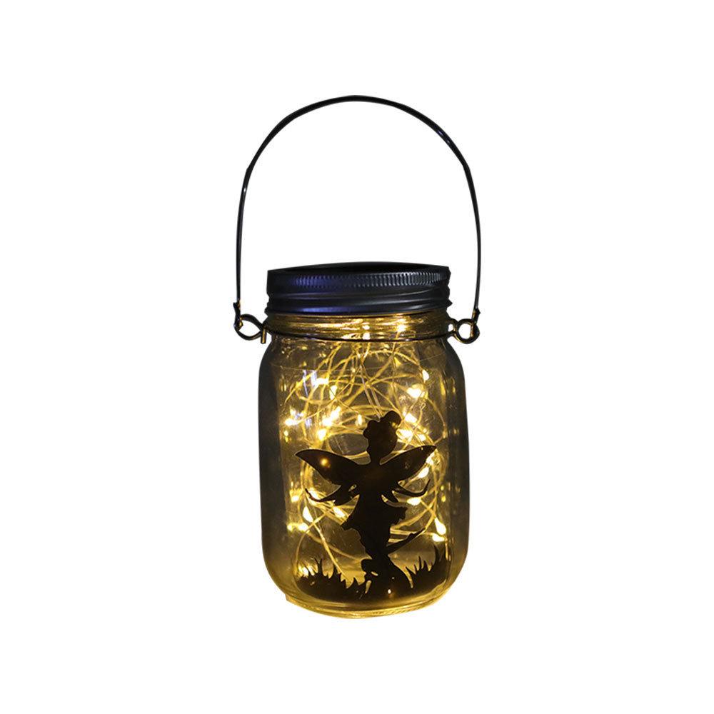 Waterproof Solar Mason Jar Lamp: Outdoor Hanging Tree Light for Night Markets, Garden, and Courtyard Decoration