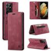 Premium Vintage Leather Wallet Case for Samsung Galaxy S21 Ultra - Flip Cover with Card Slots, Shockproof Retro Style (4 Colors)
