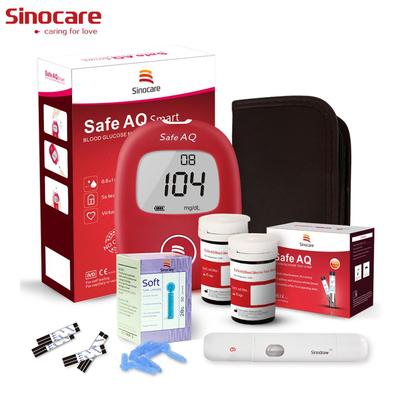Safe AQ Blood Glucose Monitor Kit with Test Strips & Needles Test Accurate for Diabetes Glucometer