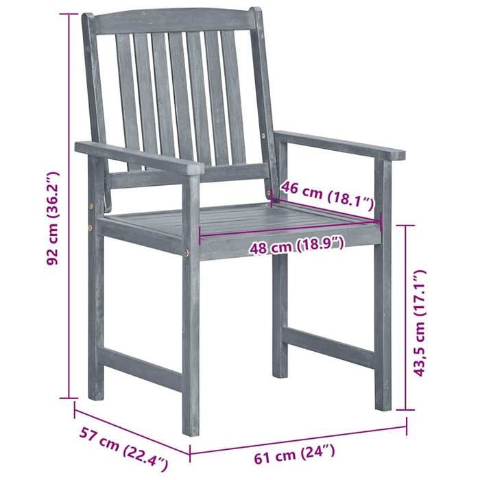 VidaXL Lot de 8 Chaises de Jardin avec Coussins, Sièges de Terrasse, Chaises de Salle à Manger, Meubles de Patio Extérieur, 3078225