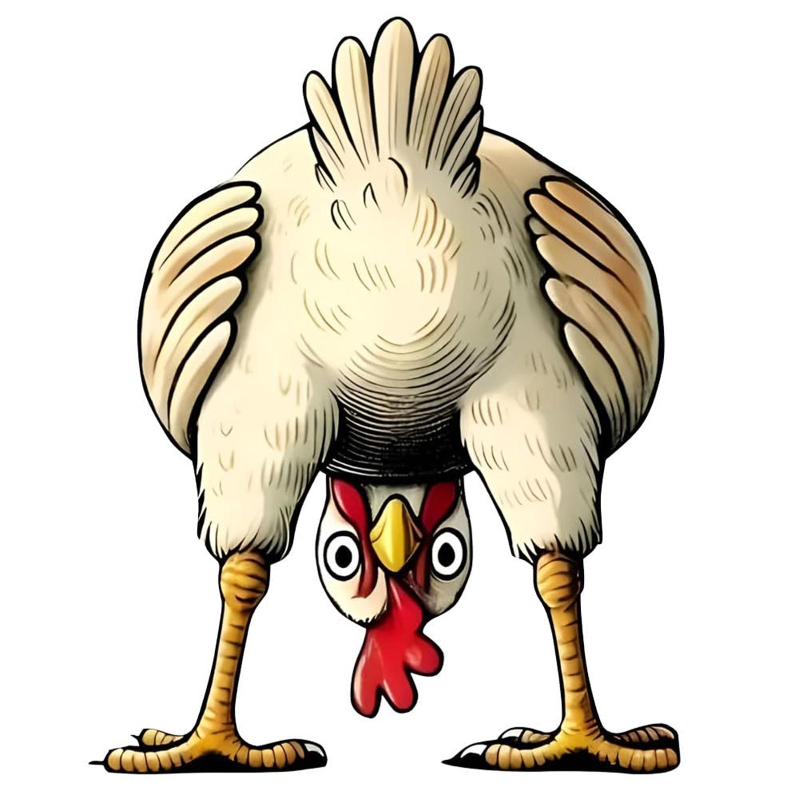 

Забавная виниловая наклейка с курицей - Забавная наклейка с домашним животным для окна автомобиля One Size