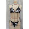 New Style Cow Print Lace-Up Halter Neck Sexy and Fashionable Women's Two-Piece Bikini Swimsuit