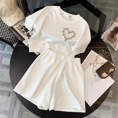 Été Femmes Sexy Manches Courtes Tops T-Shirt Chemises Élégant Fête Décontracté Shorts Poches Ensembles 2 Pièces Costumes