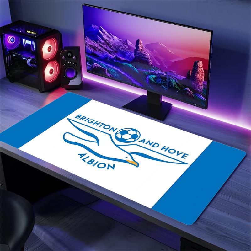 Brighton & Hove Albion Print Cushion Non-slip Laptop Tablet Big Mousepad XXL Mat Mini PC Playmat With Lock edge