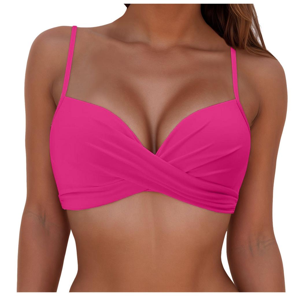 Explosive Ladies Multicolor Split Gather Skinny Seaside Sling Bikini Bikini