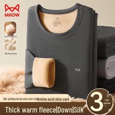 Men's Goose Down Silk Thickened Thermal Underwear Set
