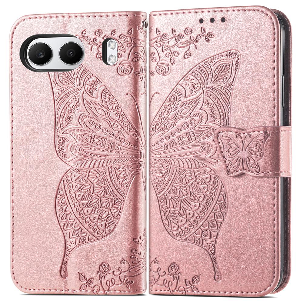 For OnePlus Nord 4 Case PU Leather Wallet Phone Cover Butterfly Pattern