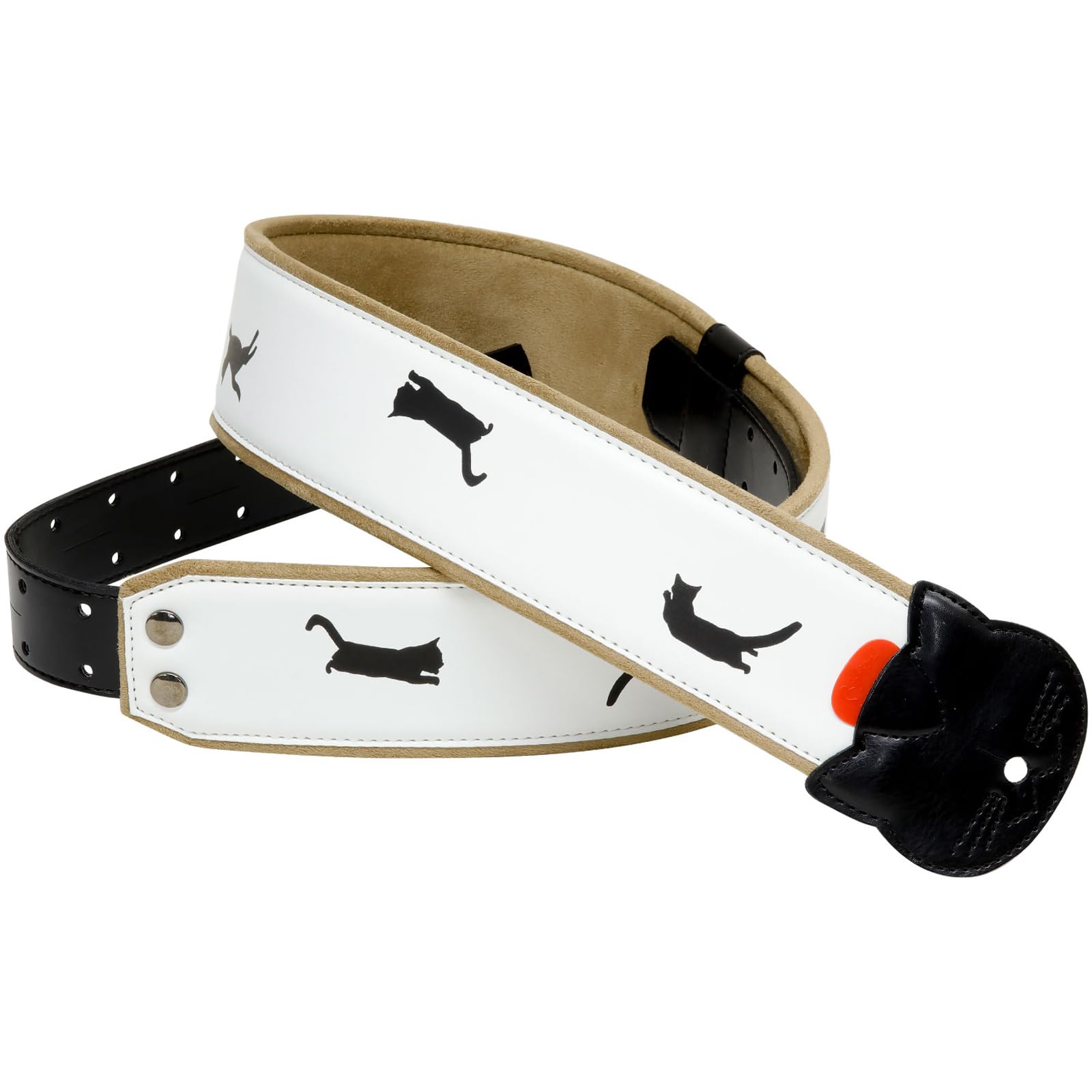

[RightOn STRAPS] Right On Straps Guitar Bass Strap Width 6cm, Length 96.5-146.5cm YOJINEKO MILK WHITE