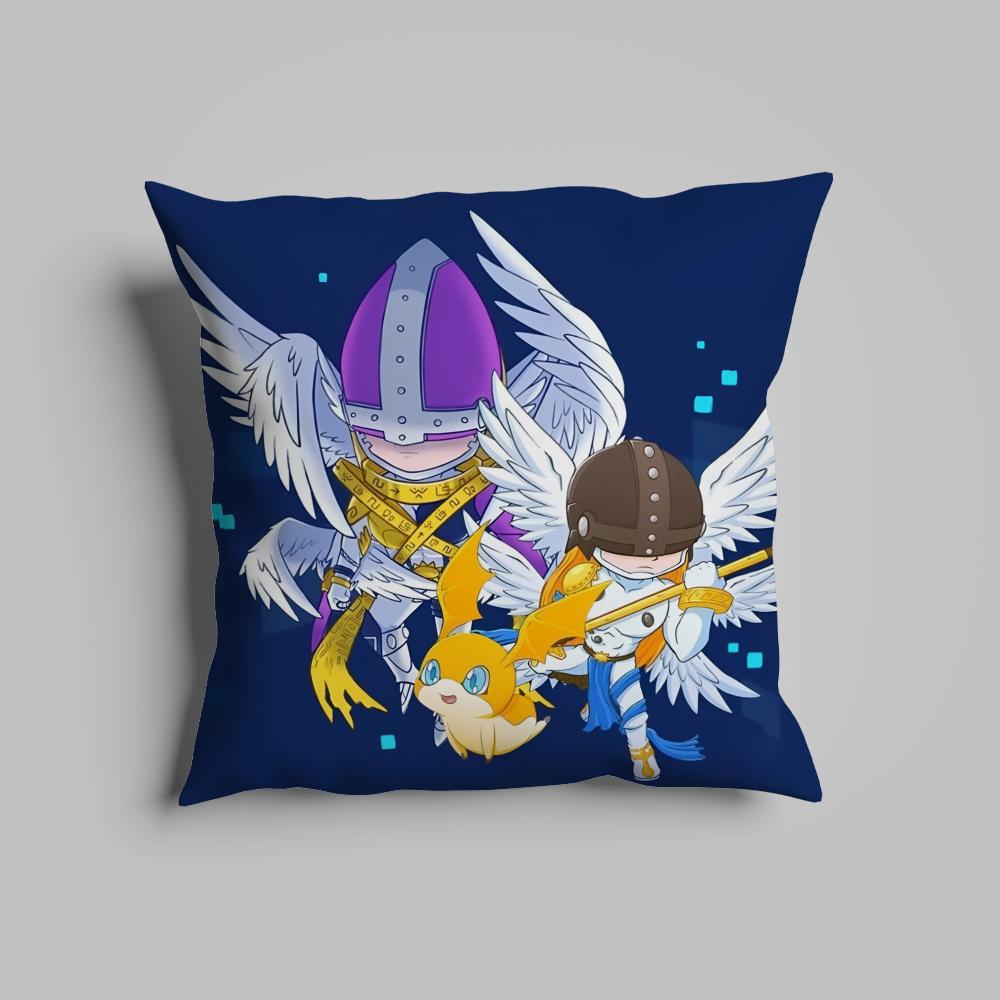 

Pillow Case luxurious home office, sofa decorative Multi sized car seat cushions, pillowcases Cute D-DigimonS Greymons 12x12Inch