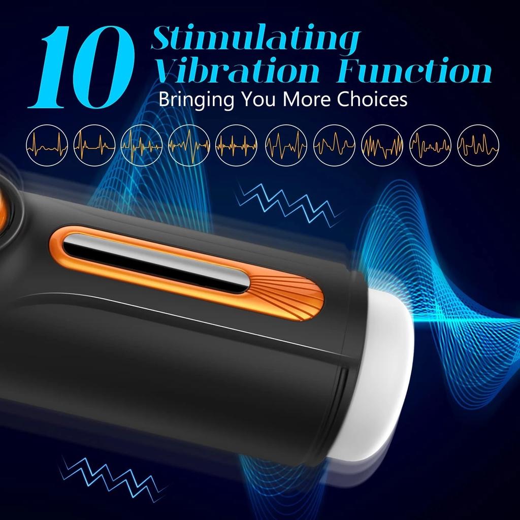New 6 In 1 Men's Automatic Retractable Sucking Heating Blowjob Aircraft Cup 10 Vibrations 3 Suction Masturbator Real Vagina Sex Toys for Men
