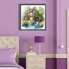 5D DIY Full Round Drill Diamond Painting House by The River Kit Home Decoration