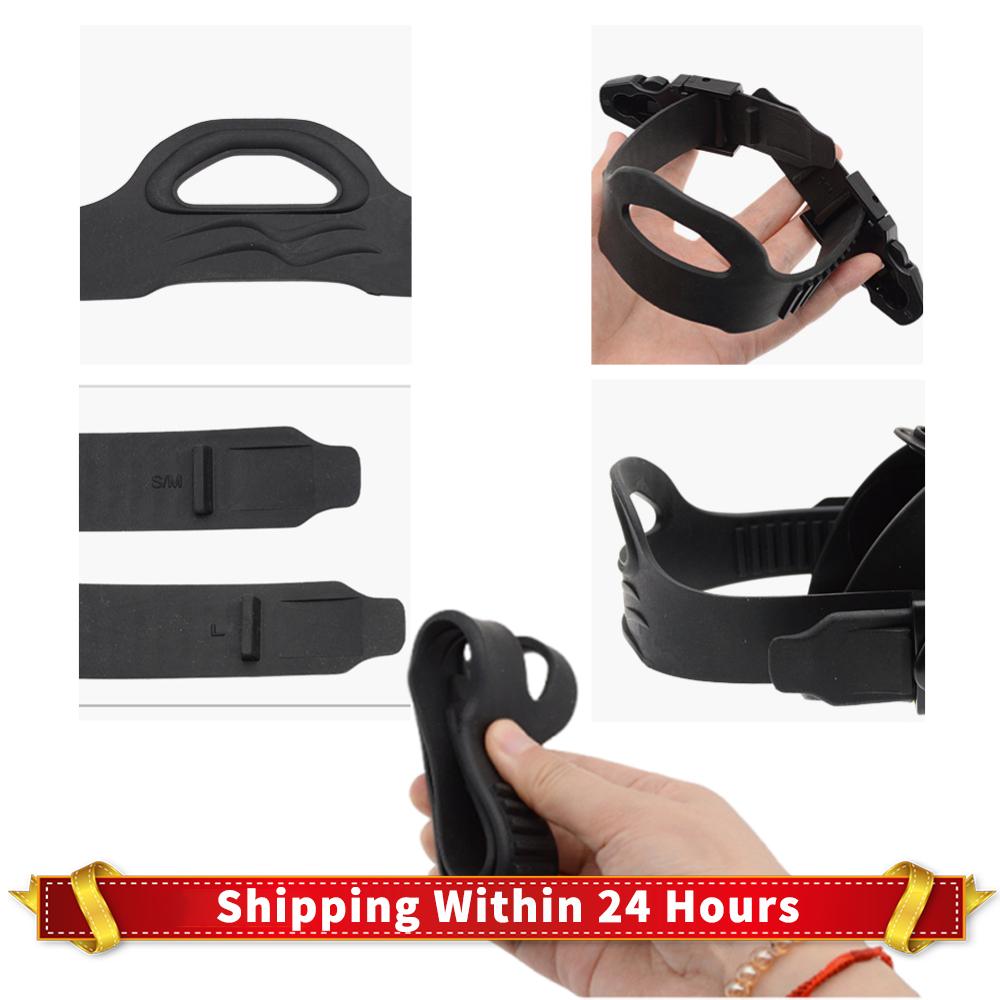 1Pair Fin Flippers Strap with Quick Release Buckles Black Fin Strap TPR Fin Straps Replacement for Underwater Diving Swimming