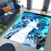 1pc Blue Ranger Chair Mat: Anime Cartoon Design, Non-Slip Carpet for Office, Home Decor, Living Room, Bedroom, Game Room - Perfect Gift for Fans!Y054