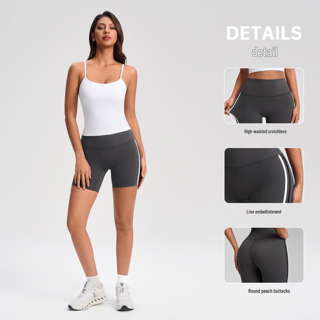 Pantaloncini da Yoga da Donna a Vita Alta con Controllo Pancia - Sollevamento Glutei, Vestibilità Elastica per Fitness all'Aperto