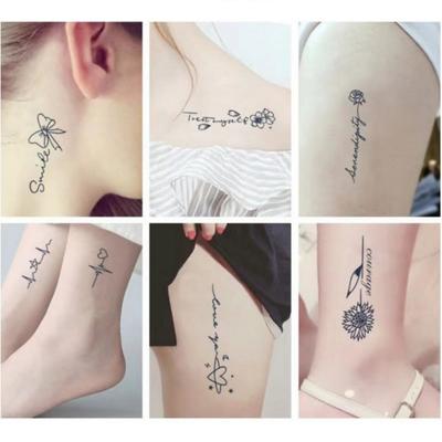 MIR WAY Lettering Real Tattoo Sticker 3+1, GZY-07, 1 Piece