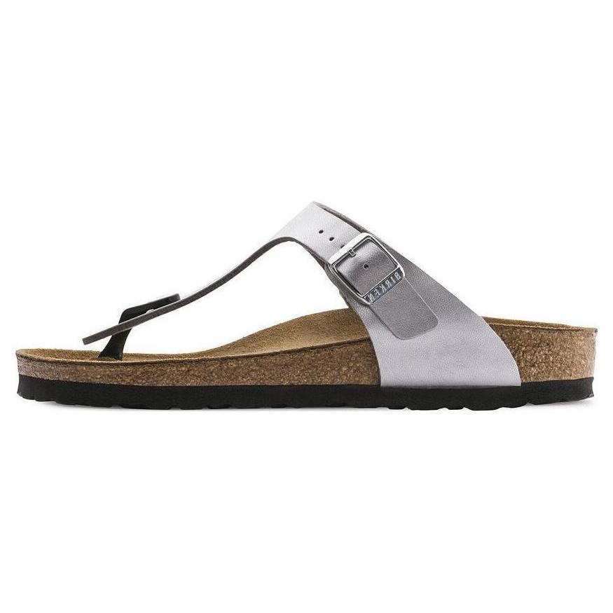 Birkenstock Slip Resistant Slip Resistant Flip Flops Women s Silver Narrow 0043853 38