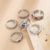 Pack of 6 Adjustable Stackable Rings Featuring Pink Gemstones for Comfort Fit and Multiple Fashion Combinations