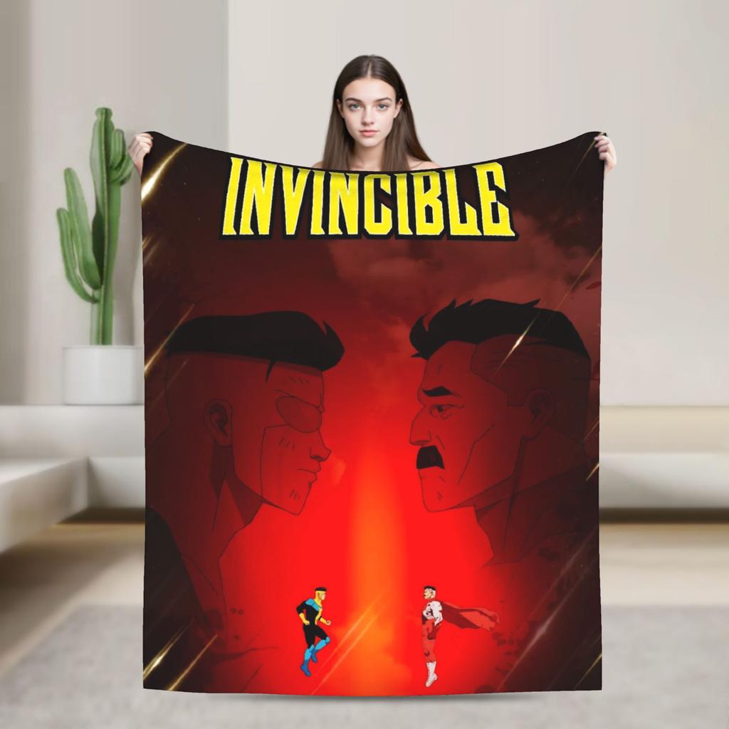 Invincible Omni Man Blanket  Warm Comfortable Plush Bedding Throws For Bedroom Travel Office Flannel Bedspread Bed Cover