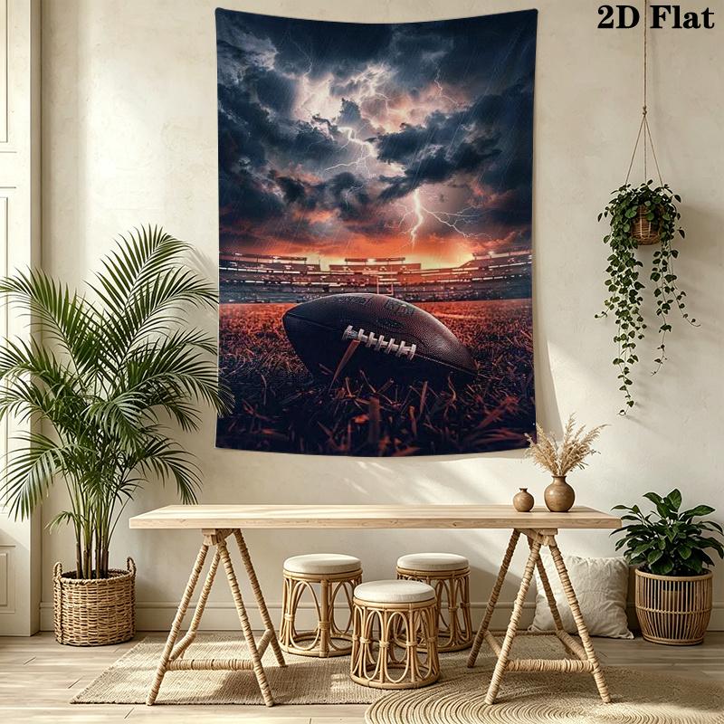 Football Wall Tapestry Aesthetic Wall Hanging Printed Fabric Blanket Decorative Tapestries for Bedroom Living Room Home Decor