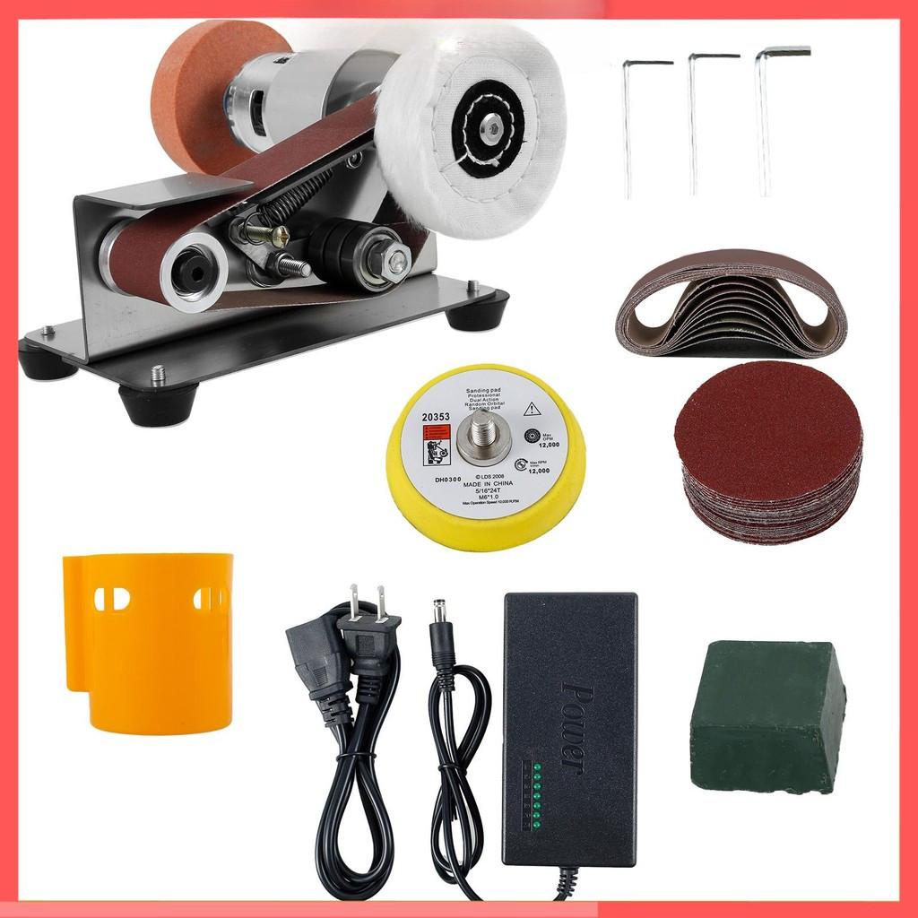 7-Speed Low Noise 15° Cutter Multifunctional Mini Belt Sander Adjustable Electric Belt Grinder Sharpener Sander Tool