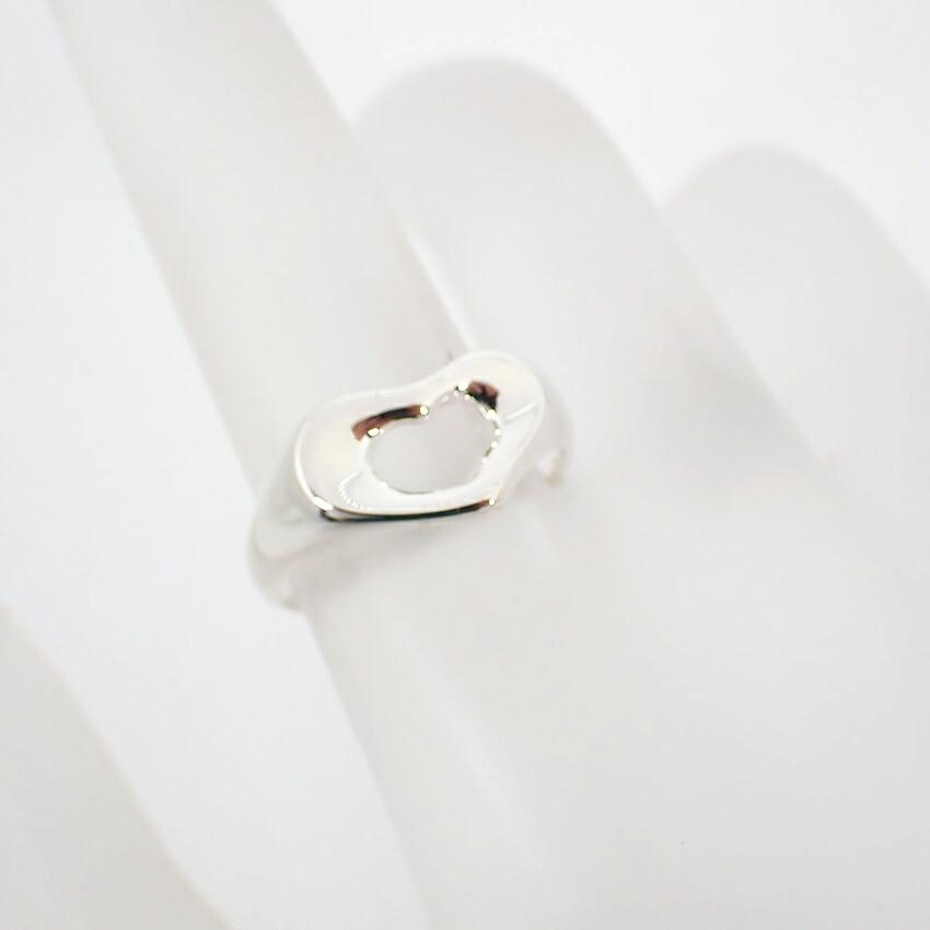 [Used] TIFFANY 925 Open Heart Ring / Size 10 / J47-3
