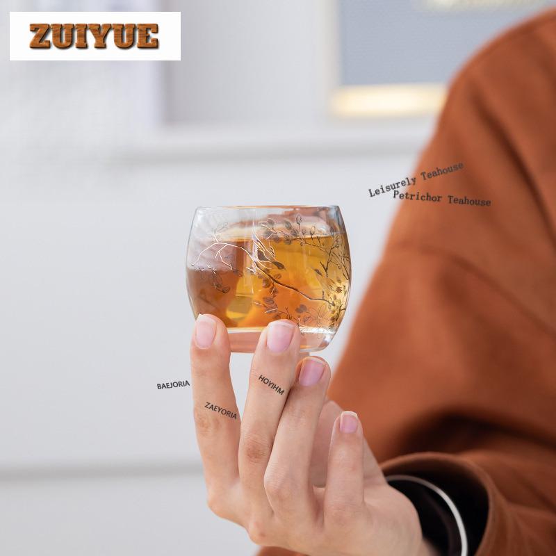 70ml Glazed Glass Teacup Creative Tea Bowl Tea Pair Tea-tasting Meditation Cup Chazhan Master Cups Dahongpao Teaset Decoration