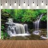 Lush Green Waterfall Forest Scenery Photo Backdrop Natural Landscape Photography Background for Portrait Shooting Home Decor18