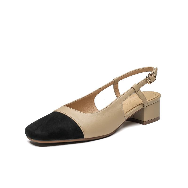 Fashion high-quality Genuine Leather Flat Bottom Ballet Shoes Four Seasons Women's Shoes Cowhide High Heels Pumps Insoles Sheepskin