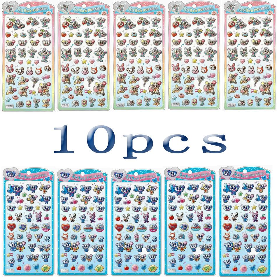 Hot Angel Blue Jelly Stickers Japanese Blue Phone Case Boys And Girls Diy Decorative Stickers Toys 3D Relief Stickers