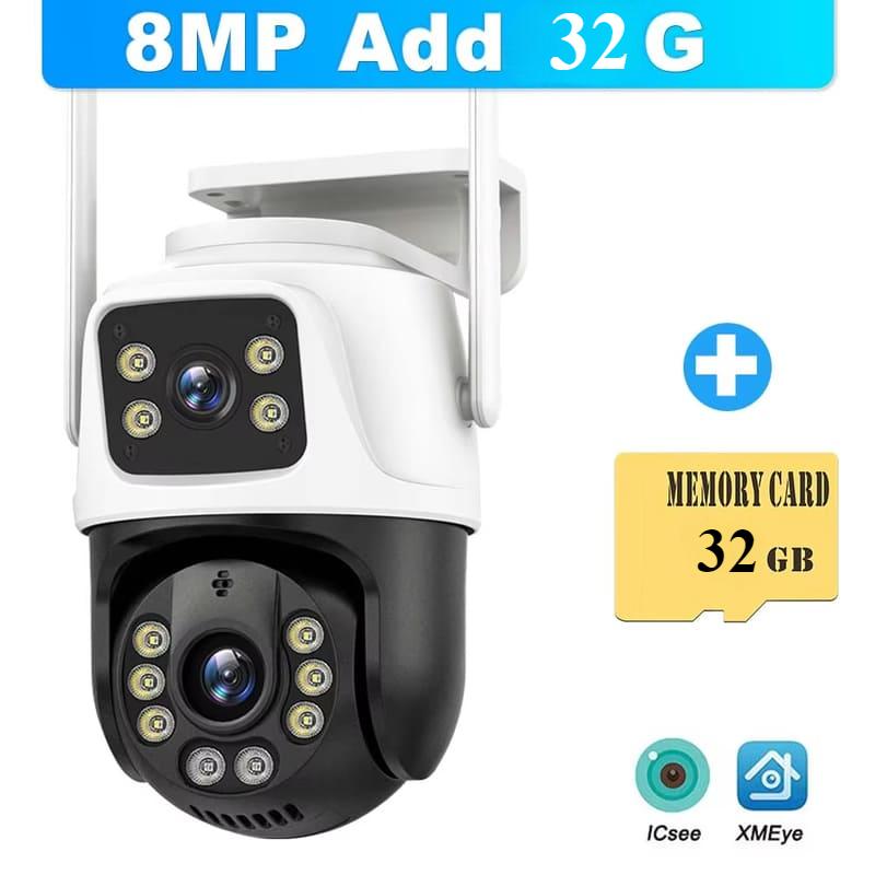 LS VISION 5K 10MP Wifi IP Camera 10X Zoom Dual Lens Outdoor PTZ Security Camera Auto Tracking Smart Home CCTV Cam 360° Video Surveillance