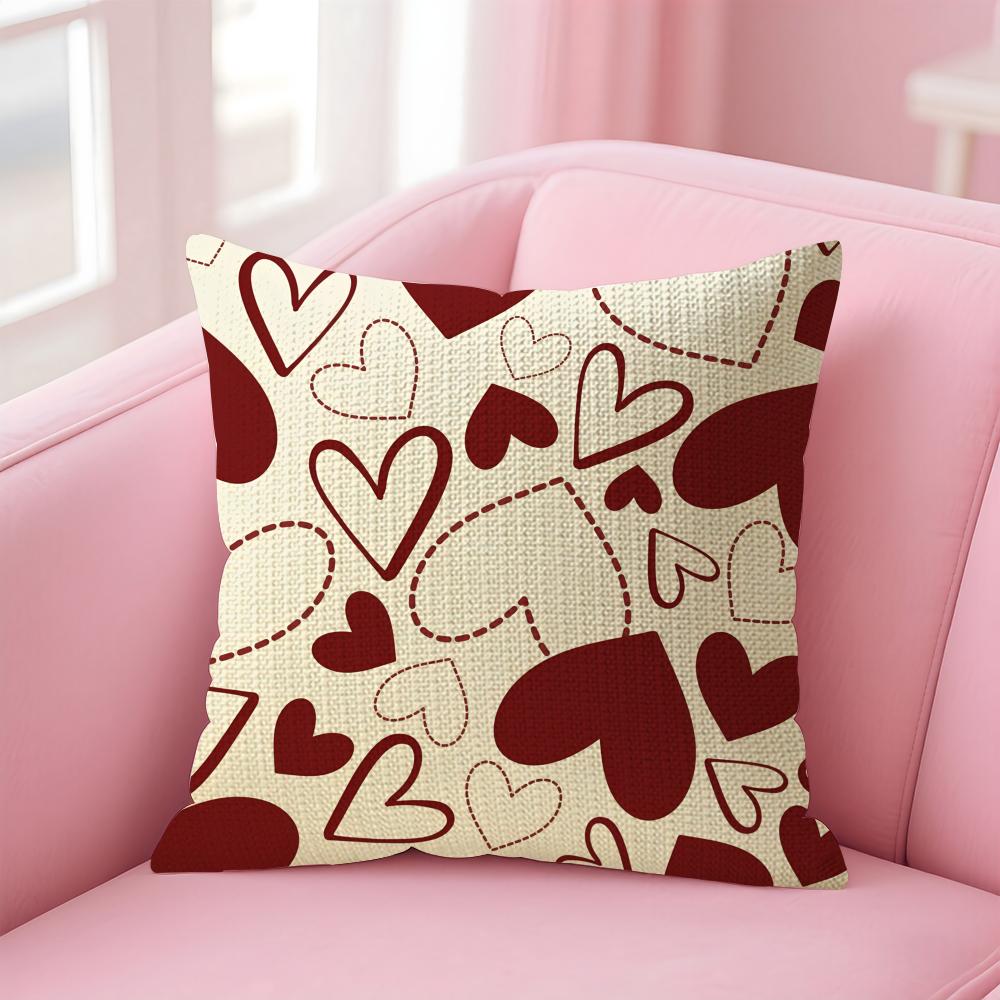 Gift for Lover Cushion Cover Comfort Sofa Bed Silky Elegant Invisible Zipper Decorative Holiday Gifts