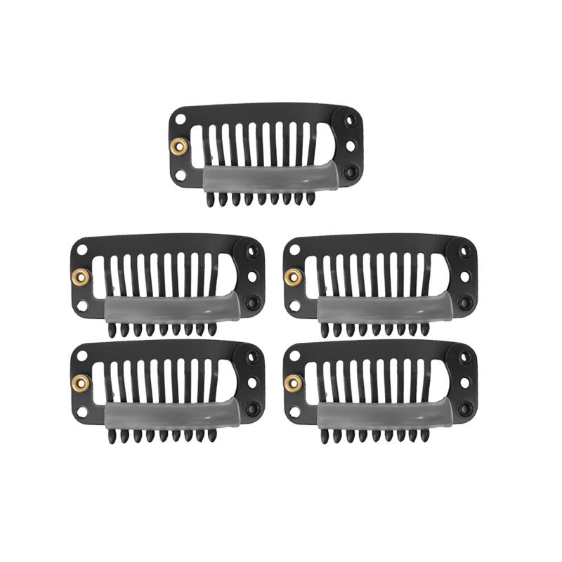 Wig Clips U-shape Metal Snap Claw Clip with Soft Rubber 9 Teeth Jewelry for Women Berets Caps Hair Pins DIY Accessories