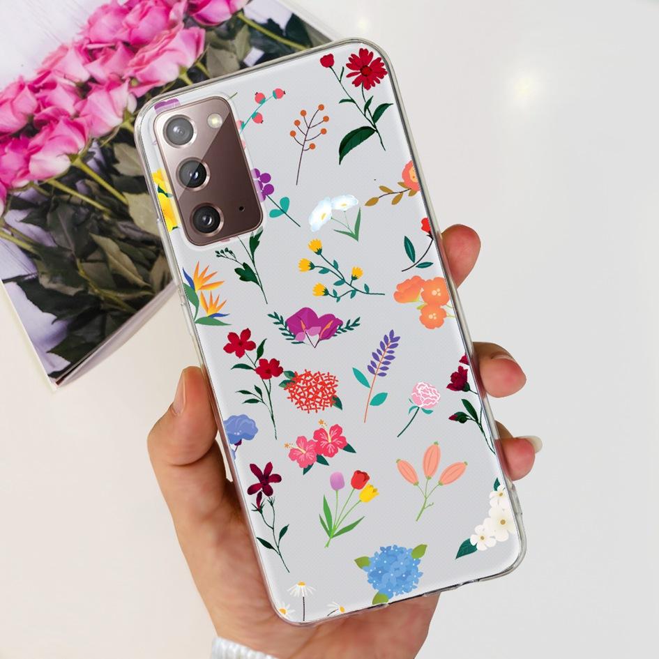 For Samsung Note 20 5G Case SM-N981B Popular Flower Slim Soft Silicone Phone Cover For Samsung Galaxy Note20 Ultra 5G Funda Capa