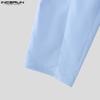 INCERUN Two Piece Suit Men Stand Neck Long Sleeve Shirts Trousers Casual Sets
