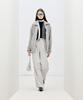 Ironyporno Whiteline 86-Iro253 Curved Bomber Suede Jacket Grey