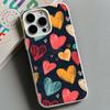 Y2K Glowing Hearts Jelly Double Layer White Mobile Phone Case for iPhone 17 16 15 14 13 12 11 Air Pro Max Plus Protective