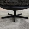 Relax Chair, 3-Way Backrest (95 Degrees/110 Degrees/125 Degrees) - Black Metal Legs, Cat-Scratch Faux Leather, Chenille Cover, Memory Foam