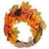 Artificial Fall Wreath Door Hanging Maple Leaf Wreath Garland Home Festival Decoration
